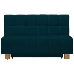 Schlafsofa in Webstoff Petrol
