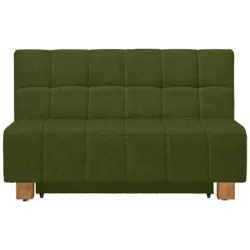 Schlafsofa in Webstoff Dunkelgrün
