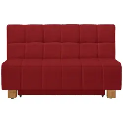 Schlafsofa in Webstoff Rot