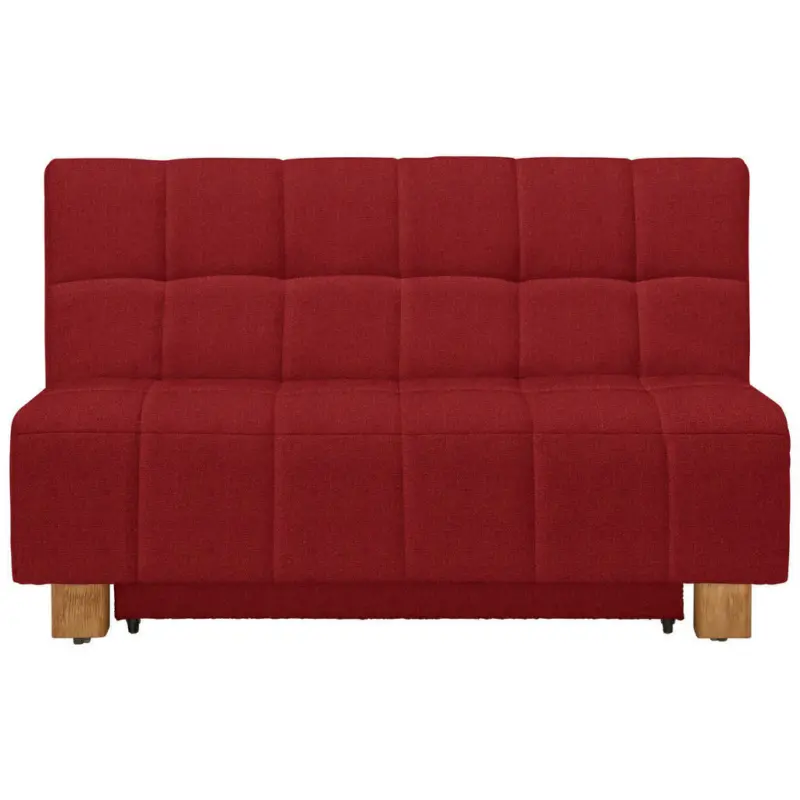 Schlafsofa in Webstoff Rot