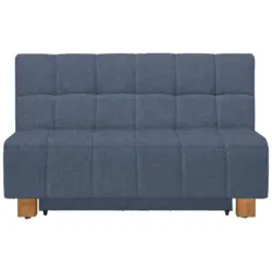 Schlafsofa in Webstoff Blau