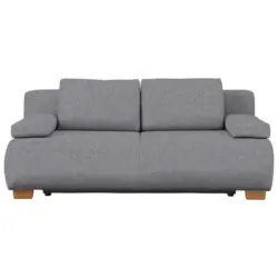 Boxspringsofa in Webstoff Hellgrau