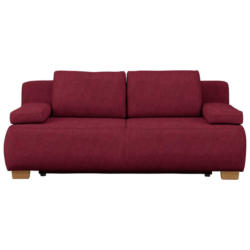 Boxspringsofa in Webstoff Bordeaux