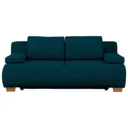 Boxspringsofa in Webstoff Petrol