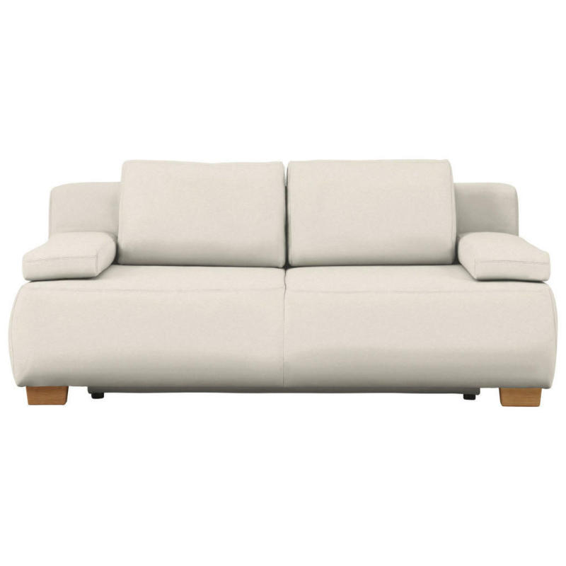 Boxspringsofa in Webstoff Creme