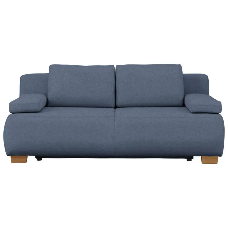 Boxspringsofa in Webstoff Blau