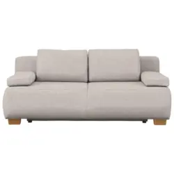 Boxspringsofa in Webstoff Naturfarben