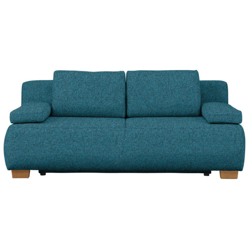 Boxspringsofa in Webstoff Petrol