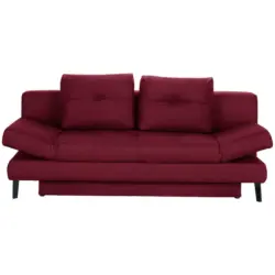Schlafsofa in Webstoff Bordeaux