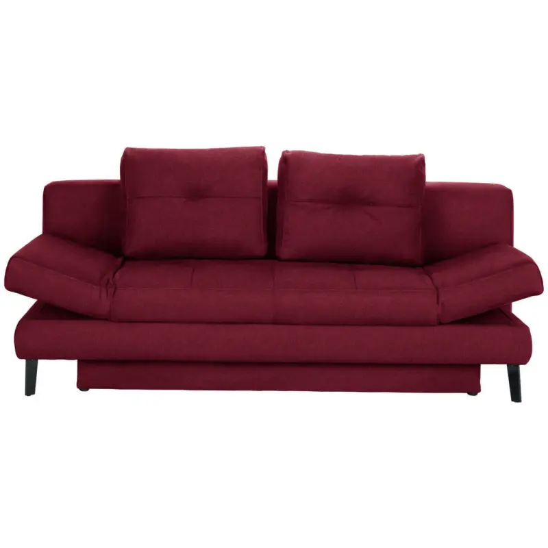 Schlafsofa in Webstoff Bordeaux