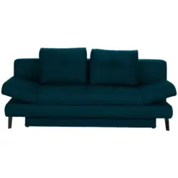 Schlafsofa in Webstoff Petrol