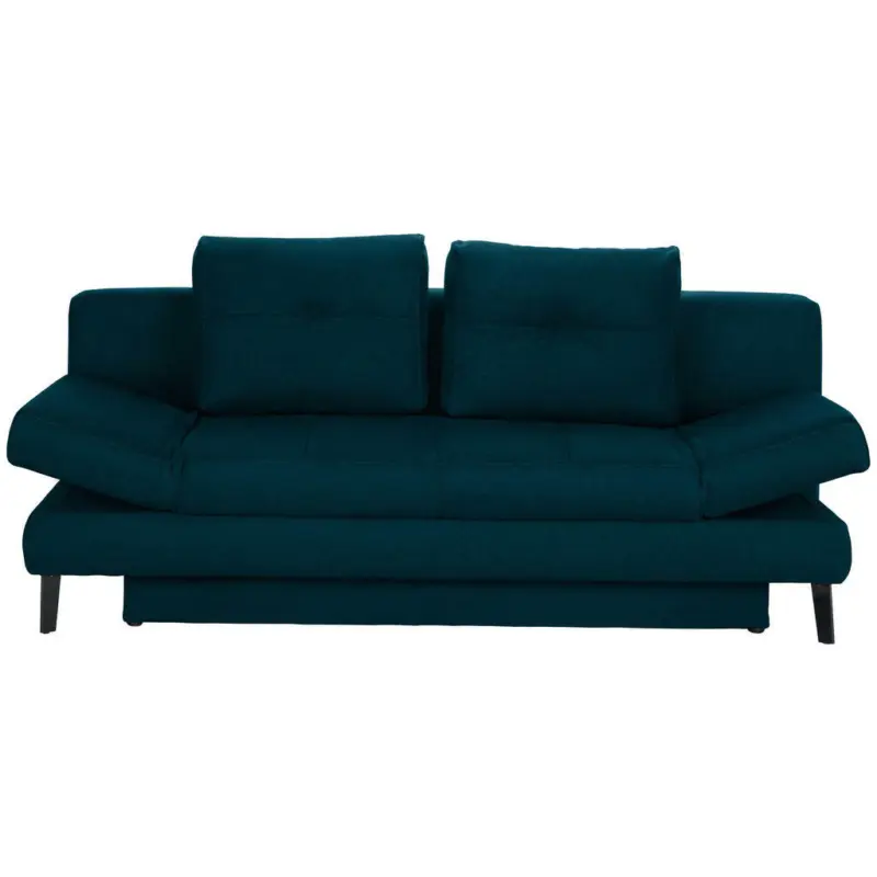 Schlafsofa in Webstoff Petrol