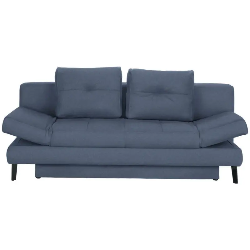 Schlafsofa in Webstoff Blau