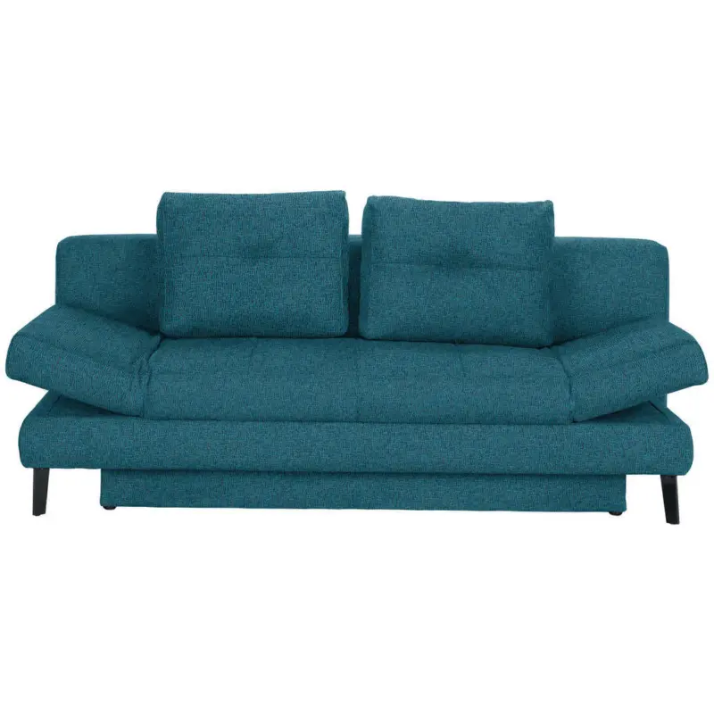 Schlafsofa in Webstoff Petrol