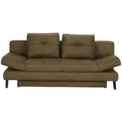 Schlafsofa in Webstoff Hellgrün