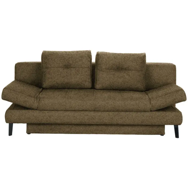 Schlafsofa in Webstoff Hellgrün