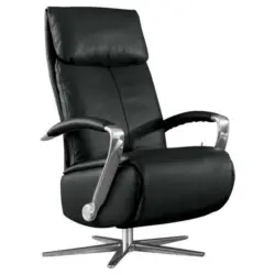 Relaxsessel in Leder Schwarz