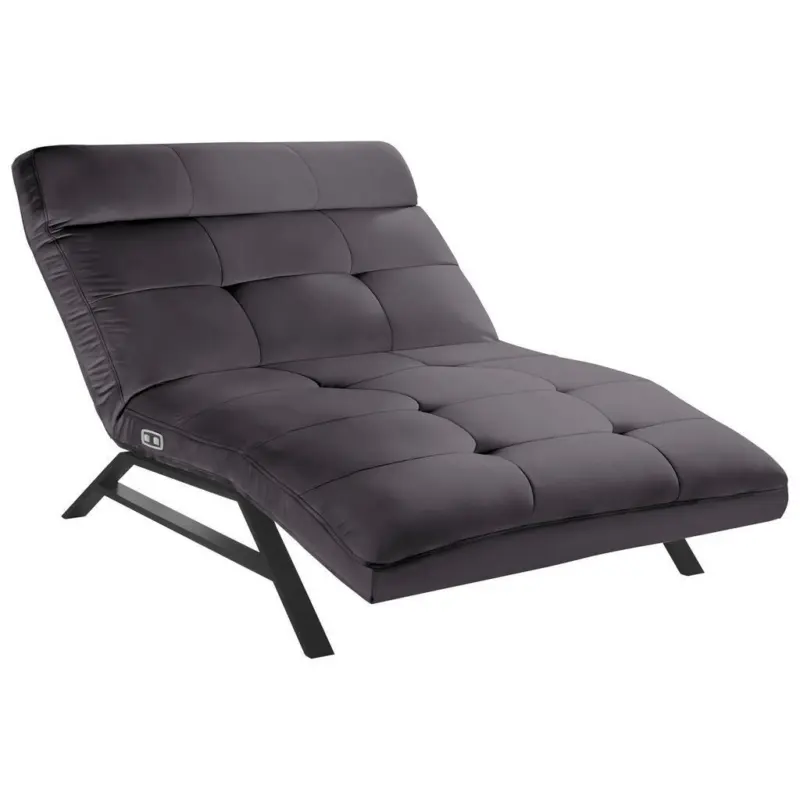 Relaxliege in Echtleder Mokka