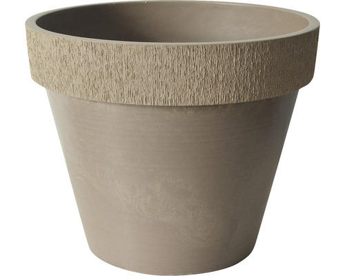 Pflanztopf Lafiora Kunststein Ø 50 cm H 40 cm taupe