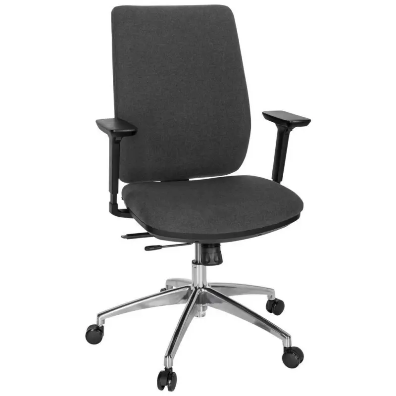 Drehstuhl in Flachgewebe Dunkelgrau