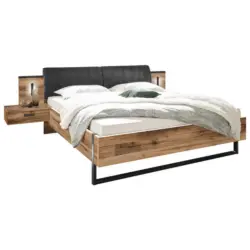 Bettanlage 180/200 cm in Anthrazit, Graphitfarben, Fichtefarben