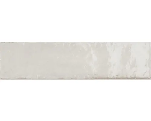 Steingut Wandfliese Lume Lotus 6,0x24,0 cm weiß glänzend