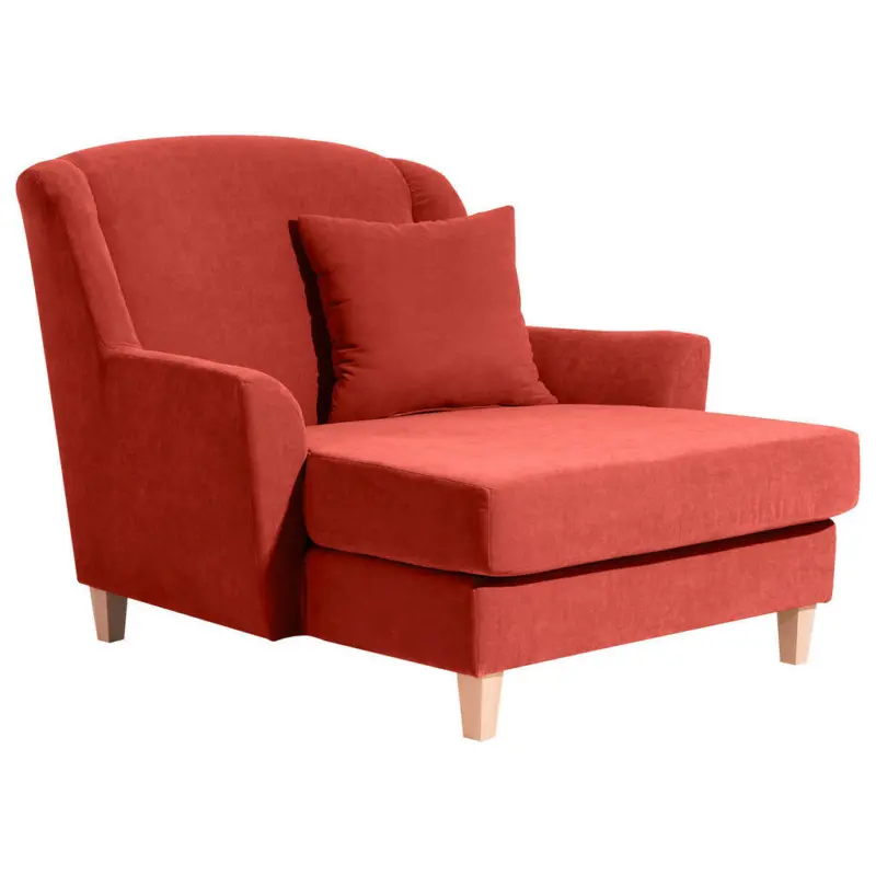 Lesesessel in Velours Terracotta