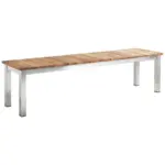 XXXLutz Lauterach - Ihr Möbelhaus bei Bregenz Gartenbank 180/45/45 cm in Edelstahlfarben, Teakfarben