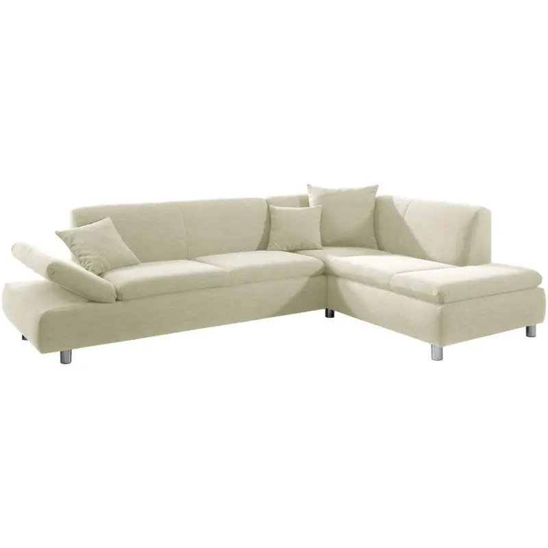 Ecksofa in Struktur Creme