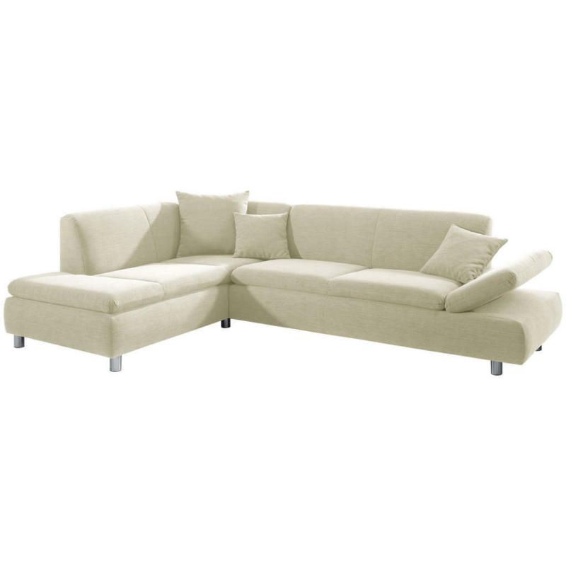 Ecksofa in Struktur Creme