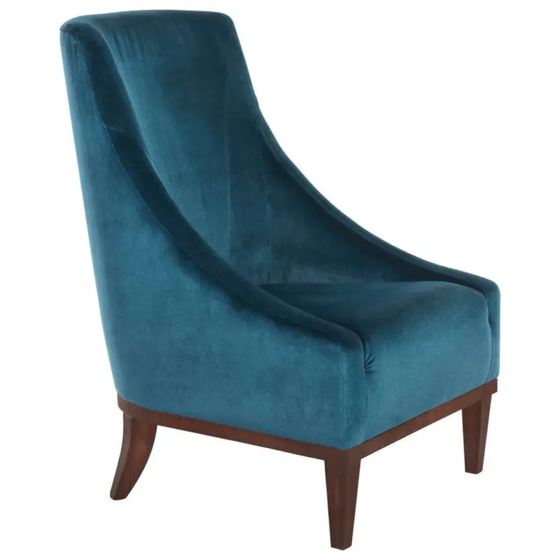 Designsessel in Samt, Velours Petrol