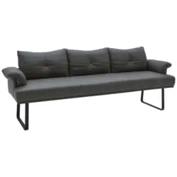 Sitzbank 239/86/69 cm in Anthrazit, Schwarz