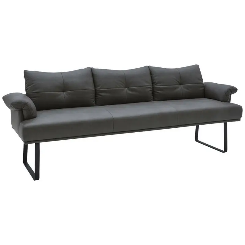 Sitzbank 239/86/69 cm in Anthrazit, Schwarz