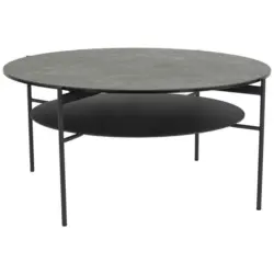 Couchtisch in Metall, Glas, Keramik 85/85/41 cm