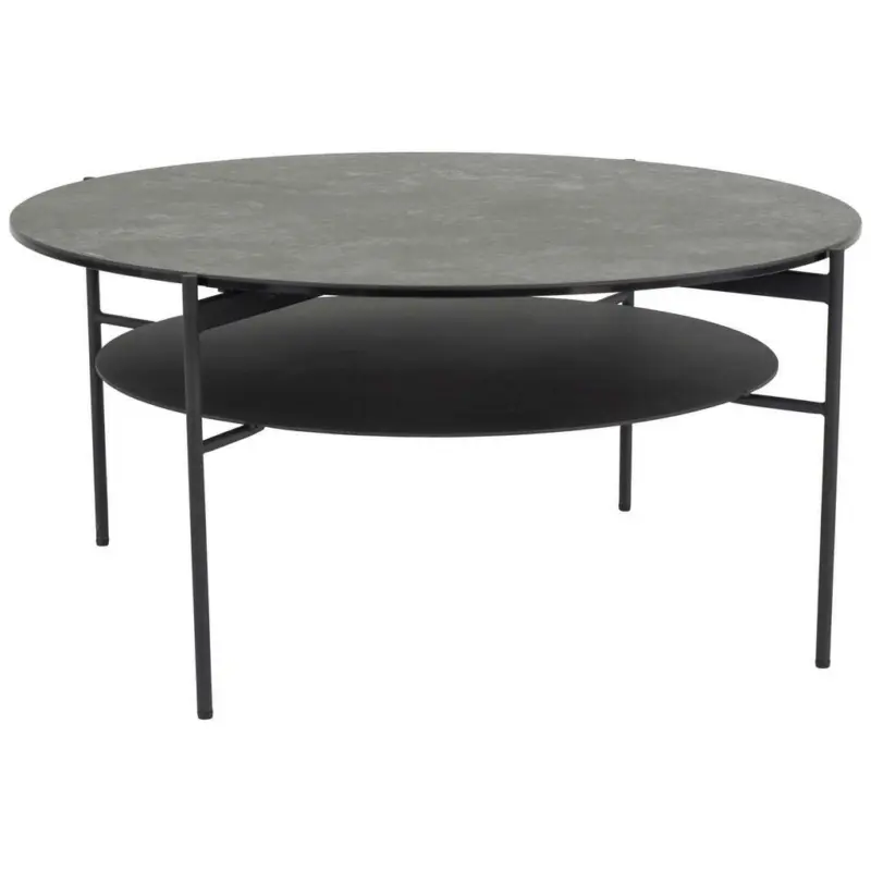 Couchtisch in Metall, Glas, Keramik 85/85/41 cm
