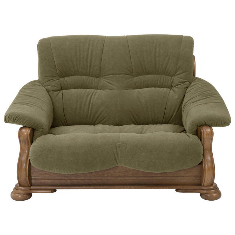 Zweisitzer-Sofa in beflockt Grün