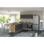 XXXLutz Lauterach - Ihr Möbelhaus bei Bregenz Eckküche 240/180 cm in Grau, Eiche Wotan