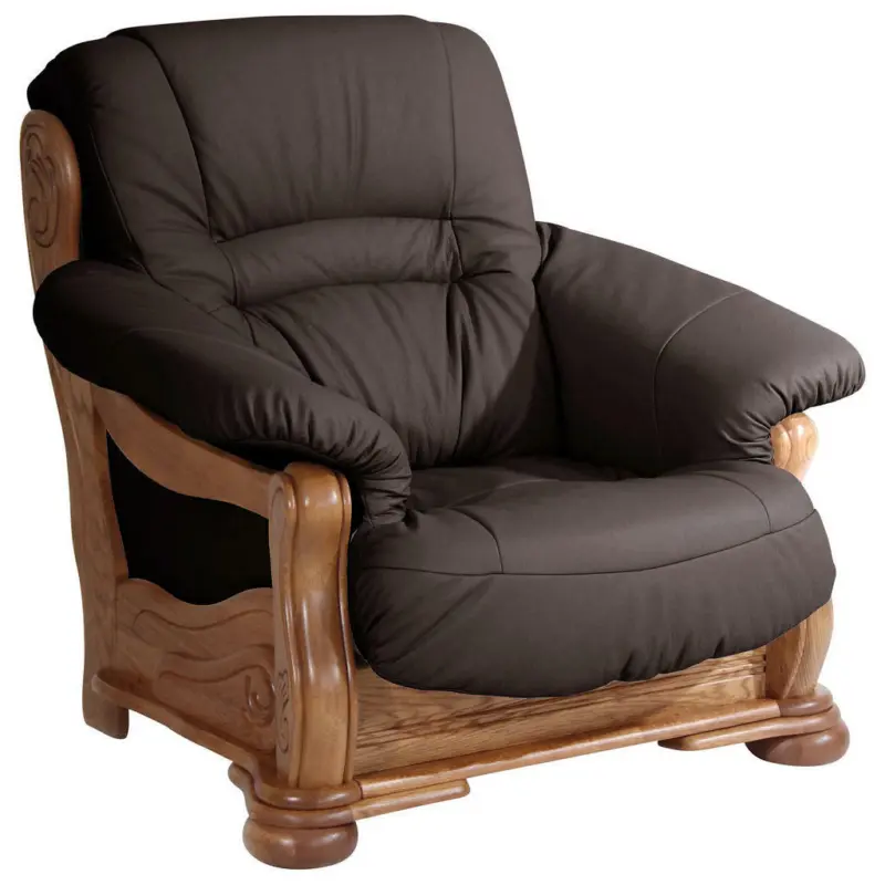 Sessel in Echtleder Braun