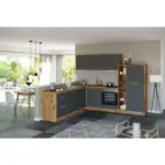 XXXLutz Lauterach - Ihr Möbelhaus bei Bregenz Eckküche 240/270 cm in Grau, Eiche Wotan