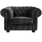XXXLutz Lauterach - Ihr M&ouml;belhaus bei Bregenz Chesterfield-Sessel in Mikrofaser Schwarz