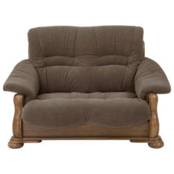 Zweisitzer-Sofa in beflockt Braun