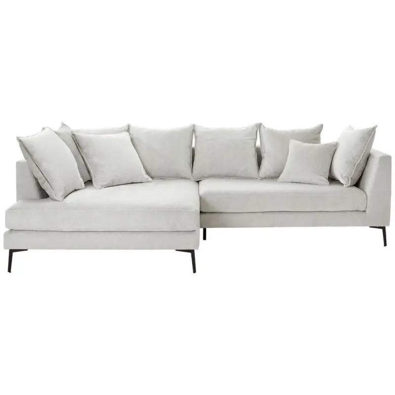 Ecksofa in Chenille Beige