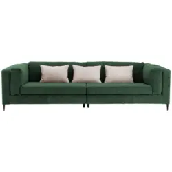 Viersitzer-Sofa in Kord Dunkelgrün