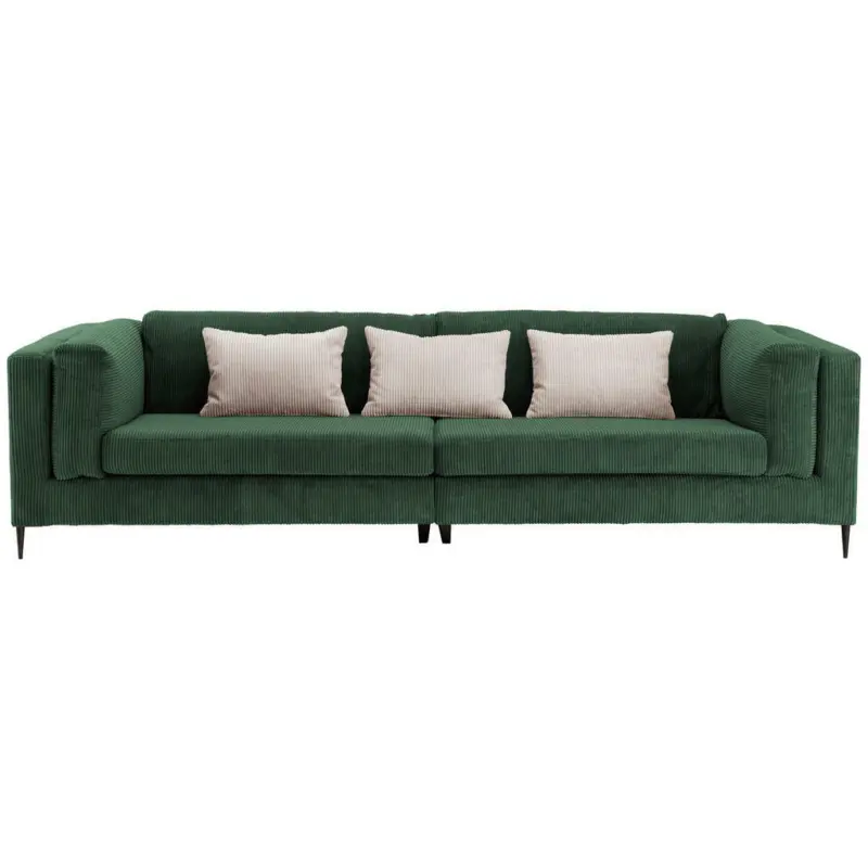 Viersitzer-Sofa in Kord Dunkelgrün