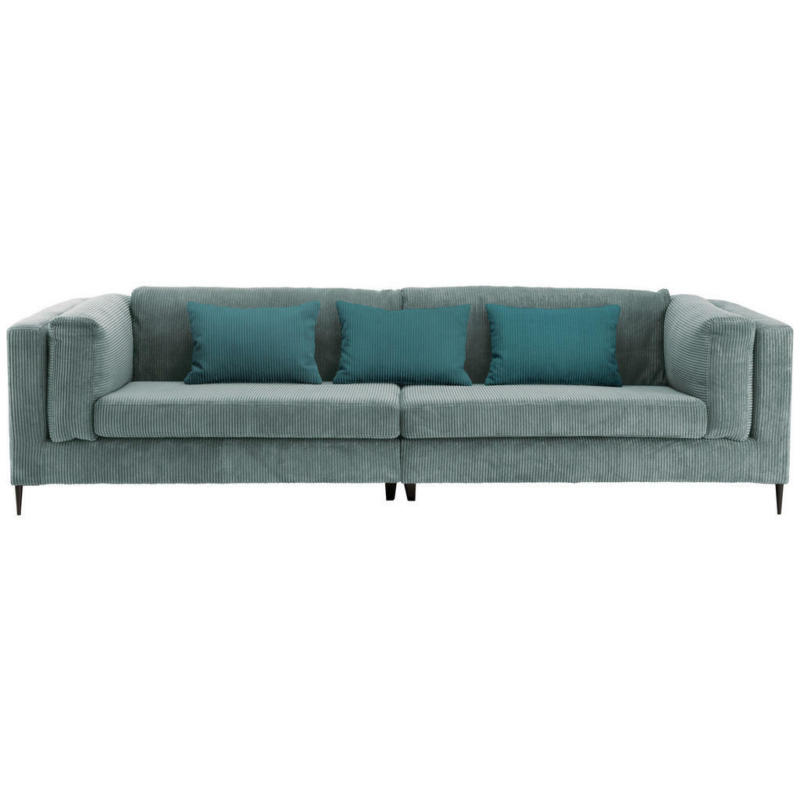 Viersitzer-Sofa in Kord Hellblau