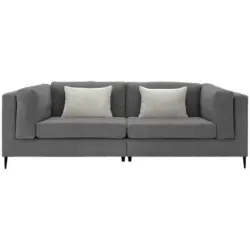 Dreisitzer-Sofa in Kord Grau