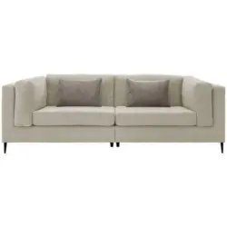 Dreisitzer-Sofa in Kord Beige