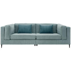 Dreisitzer-Sofa in Kord Hellblau