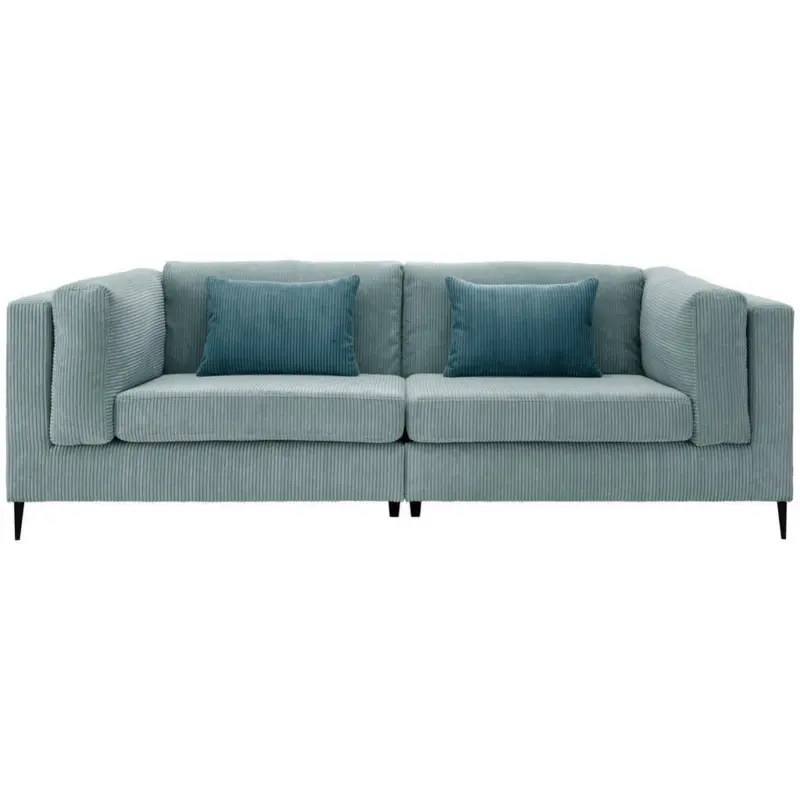 Dreisitzer-Sofa in Kord Hellblau
