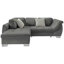 Ecksofa in Kord Grau
